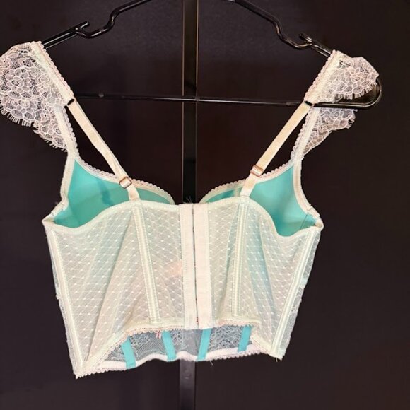 Victoria's Secret Dream Angels Lace Cap-Sleeve Corset Top - Picture 4 of 6